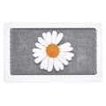 Tapis de bain sans glissement de marguerite tapis de bain épaissi pour la salle de bain absorbant de salle de bain ultra douce tapis tapis de chevet en microfibre moelleux